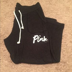 Vs pink crop sweatpants